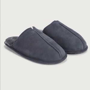 The White Company Men’s Dark Gray Slippers
